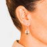 Kelly Herd Black and White Horseshoe Earrings